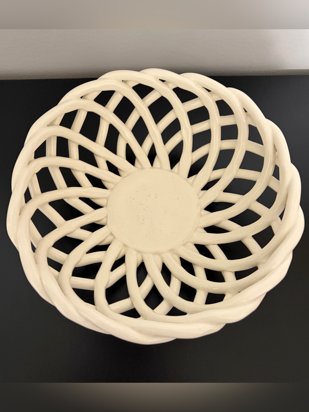 Ceramic Woven Lattice Decorative Bowl